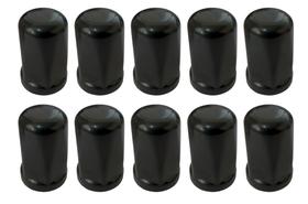 10 Capa De Porca Cromada Belga Preta 24mm Baixa Ducato Boxer