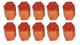 10 Capa De Porca Hungara Laranja Metalizada Caminhão 32/33mm 10 Capa De Porca Hungara Laranja Metalizada Caminhão 32/33mm
