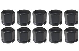 10 Capa de Porca Sextavada Black Preta Roda 19mm 10 Capa de Porca Sextavada Black Preta Roda 19mm