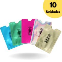 10 Capas Protetor De Cartão Credito Bancário Anti Furto Rfid
