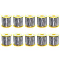 10 Carretel Estanho P/ Solda 50x50 Fluxo Ra 1mm 500g Cobix