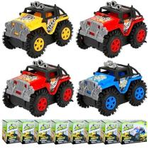 10 Carrinhos Jip Cambalhota 4x4 Sobe Parede Lembrança Festa p/ Sacola Surpresa