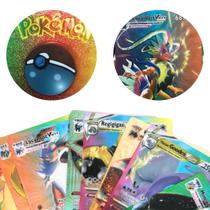 10 Cartas Pokémon Brilhantes Gigantamax de Relevo Fino