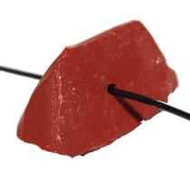 10 Cascalho Bruto Jaspe Vermelho Natural Furado no Centro para Artesanato e Decoração