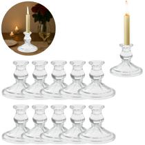 10 Castiçais Porta Vela Decorativo em Vidro Design Sofisticado