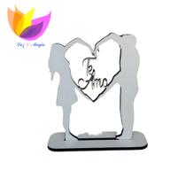 10 Centro de mesa casal te amo Mdf Branco
