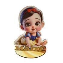 10 Centros de Mesa Branca de Neve Bebe branca de neve Personalizado Lembrança Festa - Acrilico 10 Centros de Mesa Branca de Neve Bebe branca de neve Personalizado Lembrança Festa - Acrilico