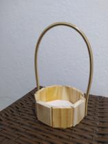 10 cestinha de pascoa pequena fraldeira madeira com alça dobravel 13 cm