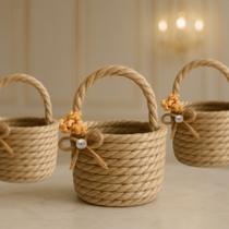 10 Cestinhas de sisal para lembrancinhas e presentes 10 Cestinhas de sisal para lembrancinhas e presentes