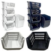 10 Cestos Organizadores Empilháveis Mini Cesto Perfeito para Armazenar Parafusos Produtos 10 Cestos Organizadores Empilháveis Mini Cesto Perfeito para Armazenar Parafusos Produtos