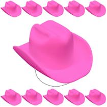 10 Chapéus Cowboy Vaqueiro Adulto e Infantil Festa Fantasia Rosa