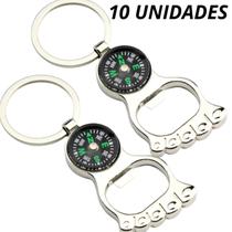 10 Chaveiro Abridor Garrafas Tipo Pezinho De Bebe Cor Inox