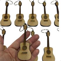 10 Chaveiros De Violão Instrumento Musical Madeira Mdf 6mm