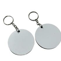 10 Chaveiros Medalhas Redondo 5cm x 5 cm em ACM Branco Pronto Para Vender