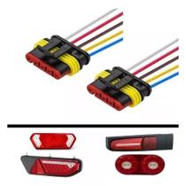 10 Chicote Conector Lanterna Randon Guerra Librelato 5 Vias