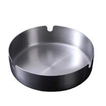 10 Cinzeiro em Inox Redondo Resistente Bar Restaurante