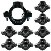 10 Colar de Tomada 75mm com Saída Rosca Fêmea 1/2" ou 3/4" Ideal p/ Derivações