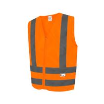 10 Colete Refletivo Sem Bolso Cor Laranja Fluoresce. Kalipso