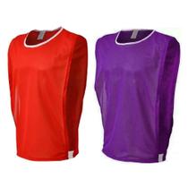 10 Coletes de Treino Divididos em Duas Cores (5 Vermelho + 5 Roxo) 10 Coletes de Treino Divididos em Duas Cores (5 Vermelho + 5 Roxo)