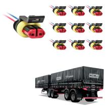 10 Conector Chicote Lanterna LED Lateral Noma 2 vias