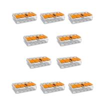 10 Conector de Emenda 5 Polos Transparente Cabos 0,08-4,0Mm Wago 10 Conector de Emenda 5 Polos Transparente Cabos 0,08-4,0Mm Wago