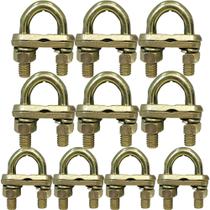 10 CONECTOR GRAMPO DUPLO GTDU PARA HASTE TERRA 3/8 1/2 e 5/8