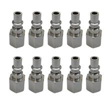 10 Conector Pino Adaptador Engate Rápido Rosca Femea 1/4 10 Conector Pino Adaptador Engate Rápido Rosca Femea 1/4