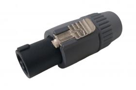 10 Conector Plug speakon 4 vias macho cinza com trava