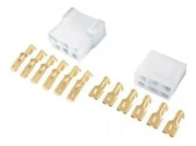 10 Conectores 8 Vias Macho Femea 6,3 Com Terminais 10 Conectores 8 Vias Macho Femea 6,3 Com Terminais