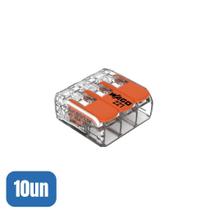 10 Conectores Automático 221-613 Até 6,0MM 3 Polos 41A - Wago 10 Conectores Automático 221-613 Até 6,0MM 3 Polos 41A - Wago