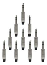 10 Conectores Plug P10 Stereo Ninja Metal Sa2x Santo Angelo 10 Conectores Plug P10 Stereo Ninja Metal Sa2x Santo Angelo