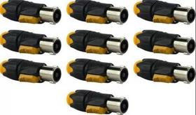 10 Conectores Plugue Speakon Macho 4 Vias Linha Profissional Mxt 10 Conectores Plugue Speakon Macho 4 Vias Linha Profissional Mxt