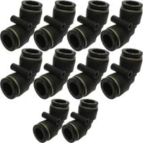 10 Conexão Cotovelo Emenda Engate Rápido Pneumática Tubo 4mm