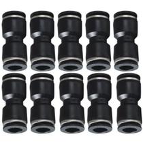 10 Conexão Emenda União Engate Rápido Pneumática Tubo 12mm 10 Conexão Emenda União Engate Rápido Pneumática Tubo 12mm