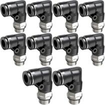 10 Conexão Engate Rápido Cotovelo Rosca 1/4 Tubo 8mm