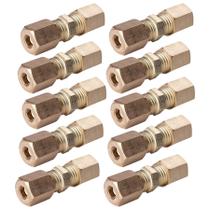 10 Conexão Pneumática União Emenda Aço Completa 12mm