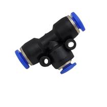 10 Conexão Pneumática União T 12mm Com Redução Centreal 8mm