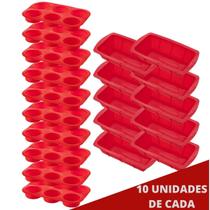 10 Conj Forma para Pães e Forma Espiral em Silicone Sortida