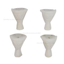 10 Conjunto Aplique Pé Real 3x2,5x2 R0064 Resina