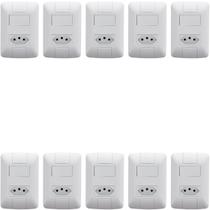 10 Conjunto Interruptor Simples + Tomada 20a 2P+T 250V Aria