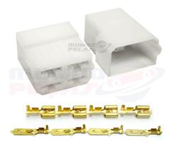 10 Conjuntos Conector 4 Vias Com Terminais (macho E Fêmea) 10 Conjuntos Conector 4 Vias Com Terminais (macho E Fêmea)