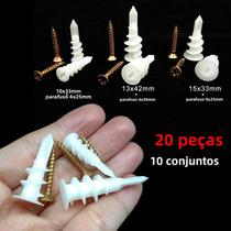 10 Conjuntos De Ancoragens Autoperfurantes Para Drywall Com Parafuso De Rosca Para Placa De Gesso E 10 Conjuntos De Ancoragens Autoperfurantes Para Drywall Com Parafuso De Rosca Para Placa De Gesso E