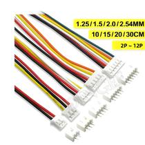 10 Conjuntos De Conectores De Cabo JST XH2.54 XH ZH PH 1.25mm 1.5mm 2.0mm 2.54mm Plugue Macho E