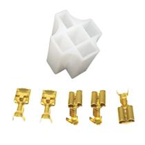 10 Conjuntos Porta Rele Auxiliar Branco 5 Pinos Com Terminais Fêmea Reforçado