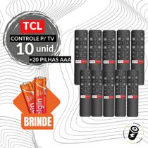 10 Controles Remoto Para TV LCD TCL Smart 4K Android + Pilhas