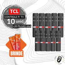 10 Controles Remoto Para Tv LCD TCL Smart 4K Android + Pilhas