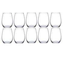 10 Copo Amber 465ML Transparente Redondo Drinks Água Suco 10 Copo Amber 465ML Transparente Redondo Drinks Água Suco