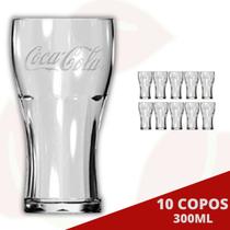 10 Copo Coca-Cola Contour 300ML Suco Água Refresco Nadir