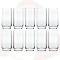 10 Copo de Vidro Lights 410ML Transparente Long Drink Suco 10 Copo de Vidro Lights 410ML Transparente Long Drink Suco
