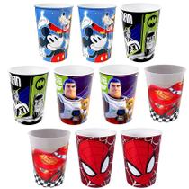 10 Copos 320ml para Base de Ovo de Páscoa Caseiro Mickey Aranha Carros Buzz Batman